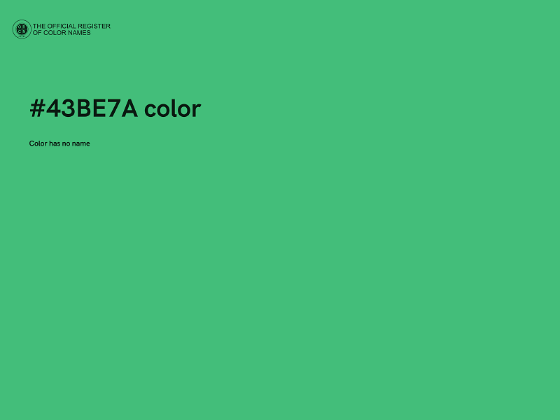 #43BE7A color image