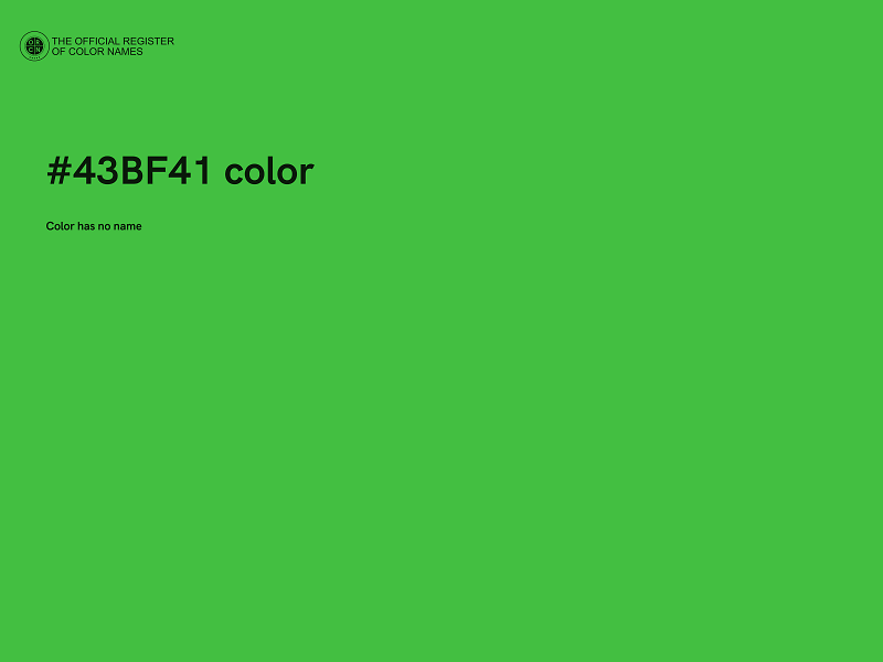 #43BF41 color image
