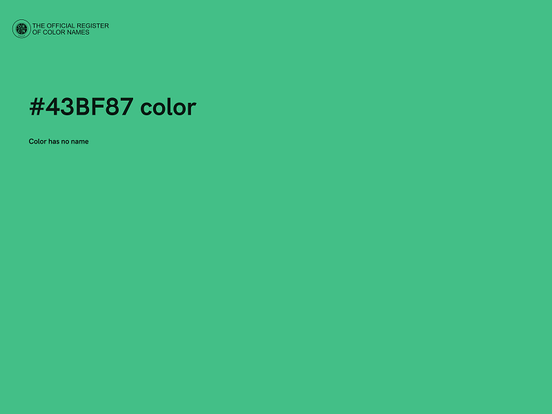 #43BF87 color image