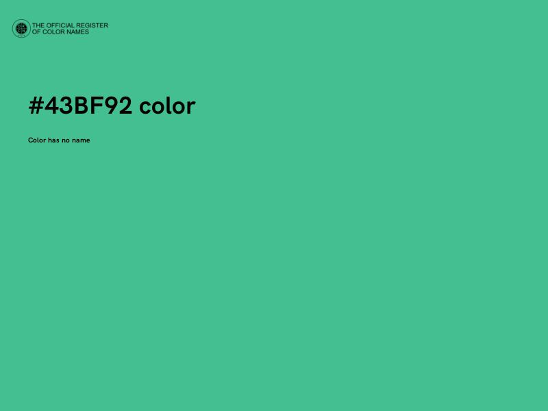 #43BF92 color image