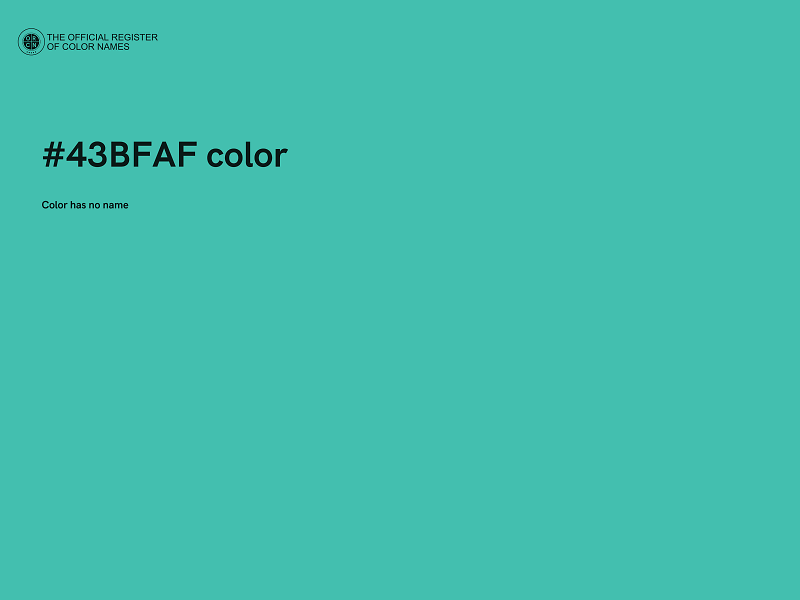 #43BFAF color image