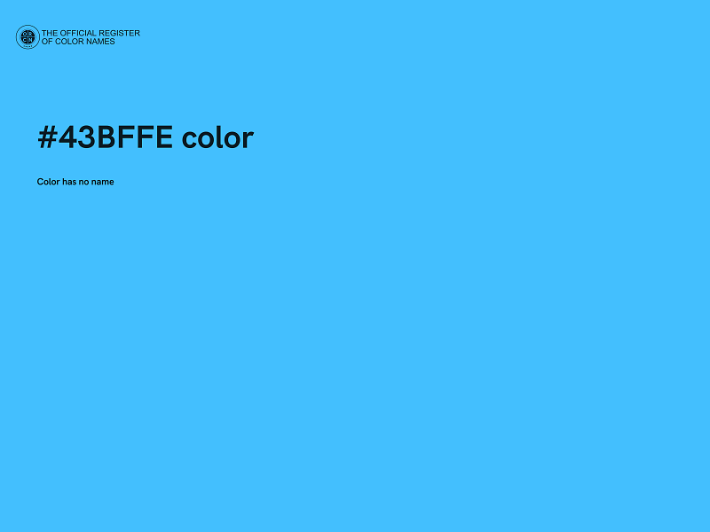 #43BFFE color image