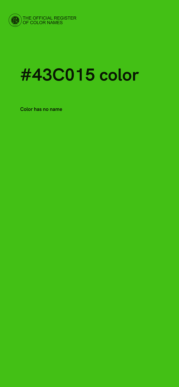 #43C015 color image