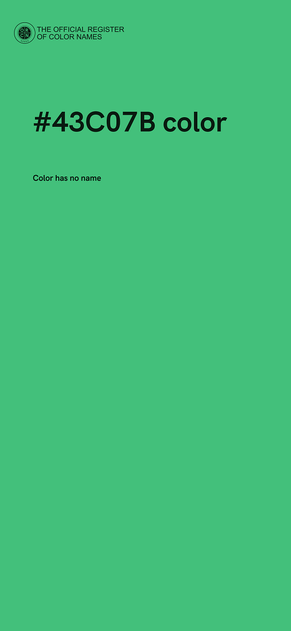 #43C07B color image