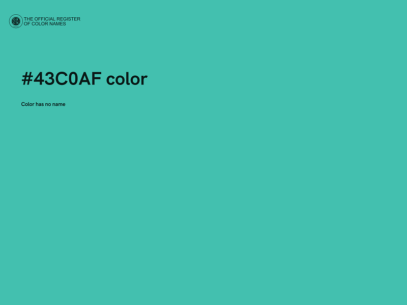 #43C0AF color image