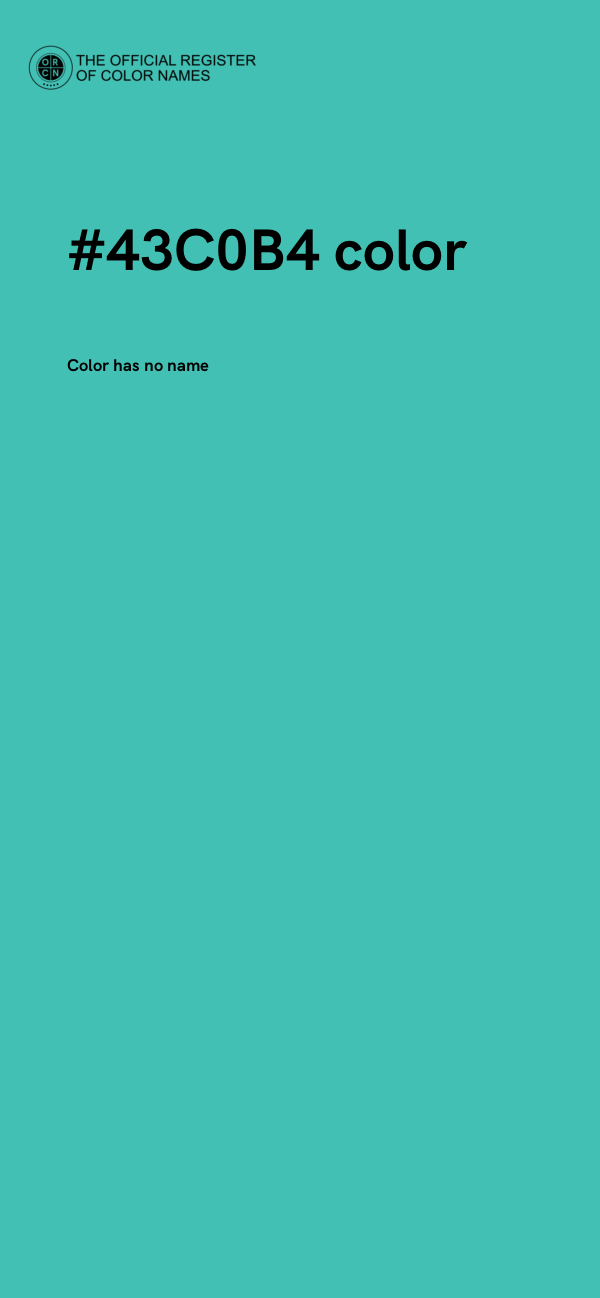 #43C0B4 color image