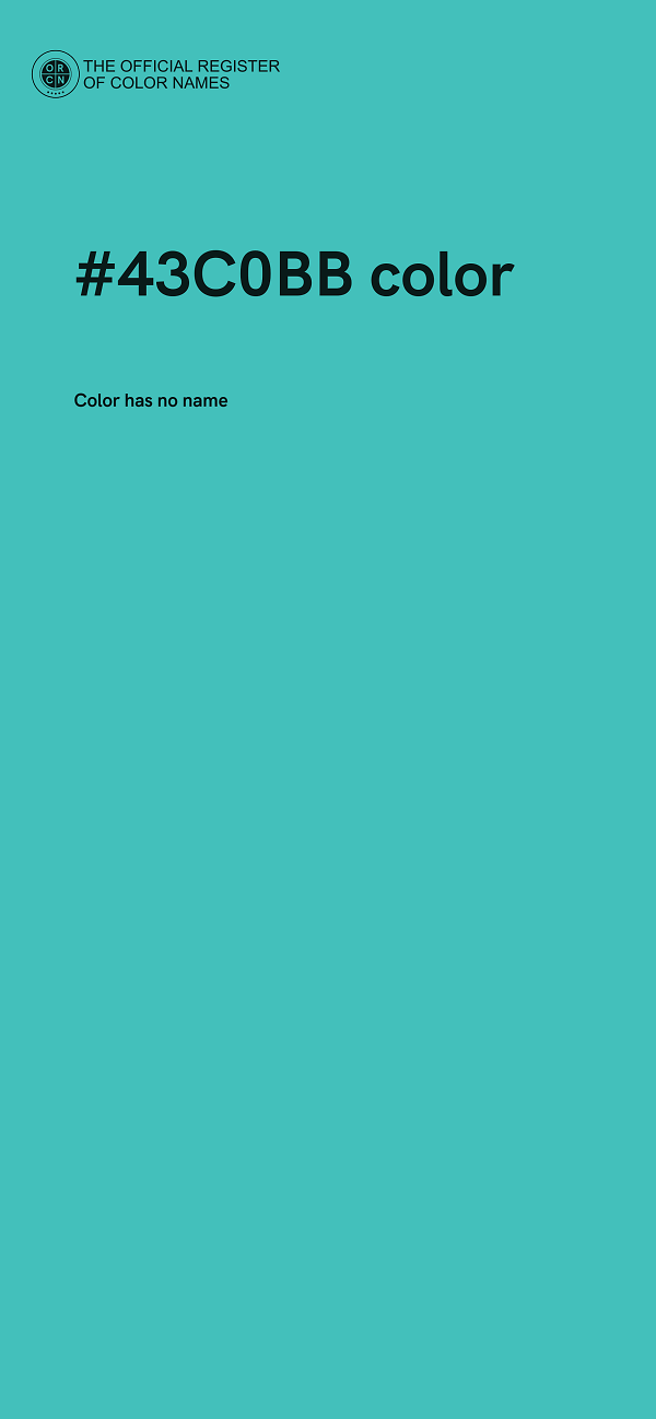 #43C0BB color image