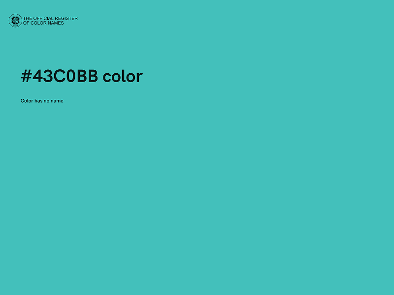 #43C0BB color image