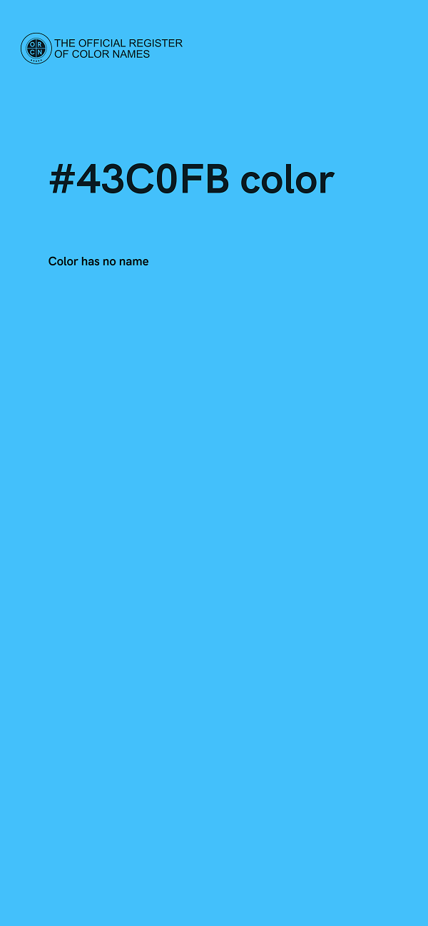 #43C0FB color image