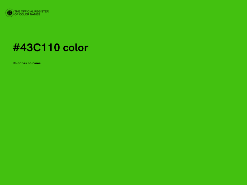 #43C110 color image