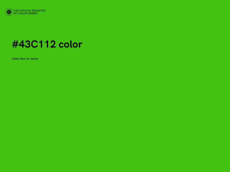 #43C112 color image