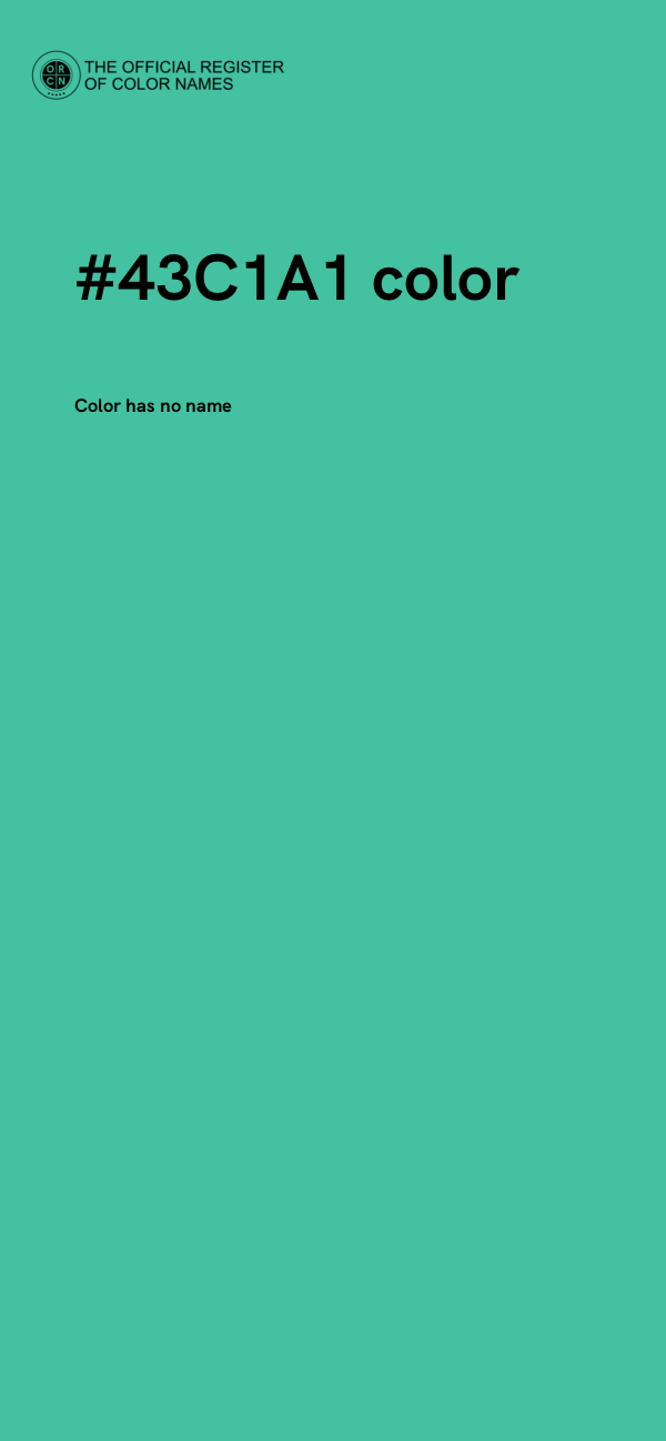 #43C1A1 color image