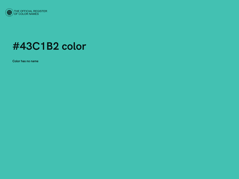 #43C1B2 color image