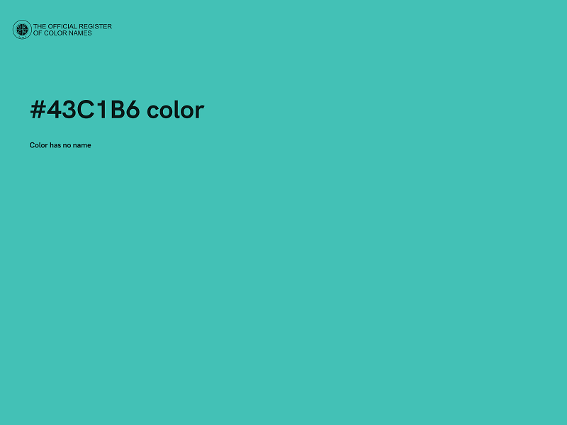 #43C1B6 color image