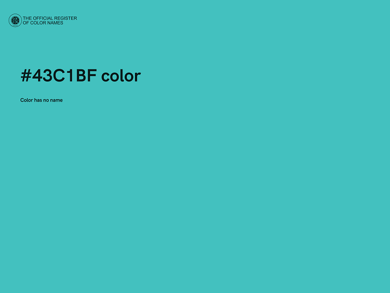 #43C1BF color image