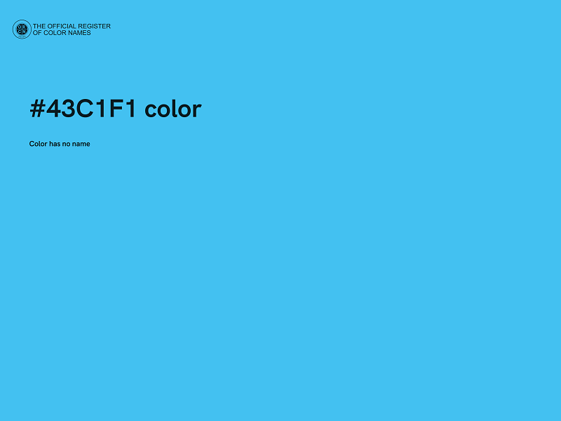 #43C1F1 color image