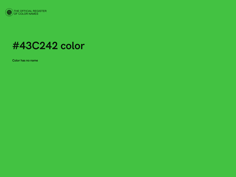 #43C242 color image