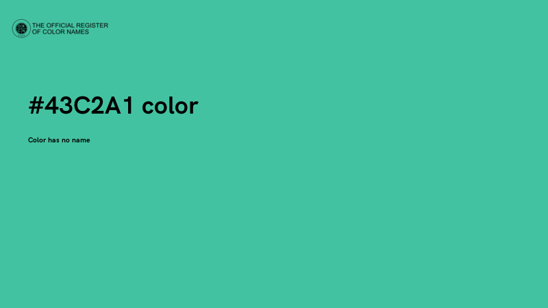 #43C2A1 color image
