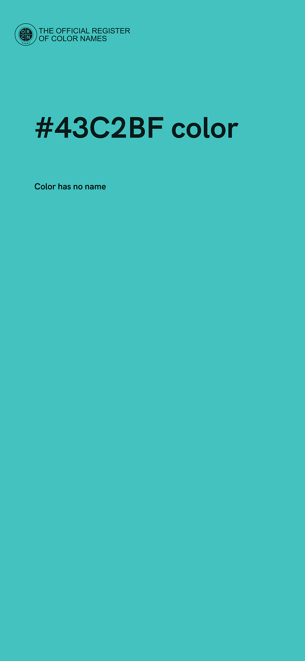 #43C2BF color image