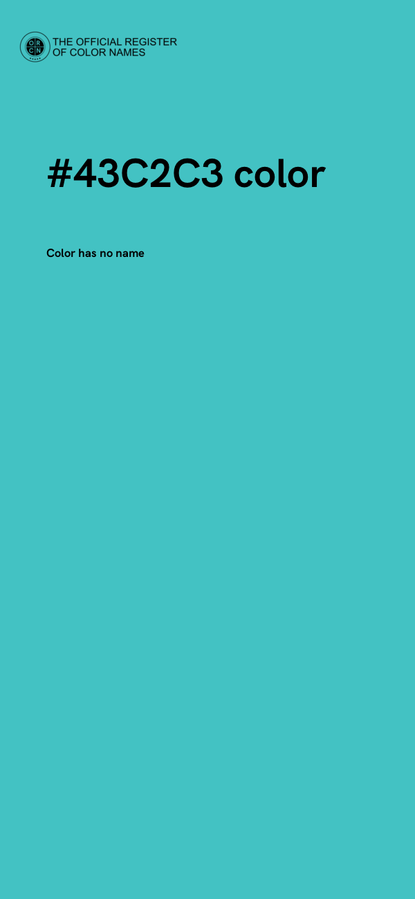 #43C2C3 color image