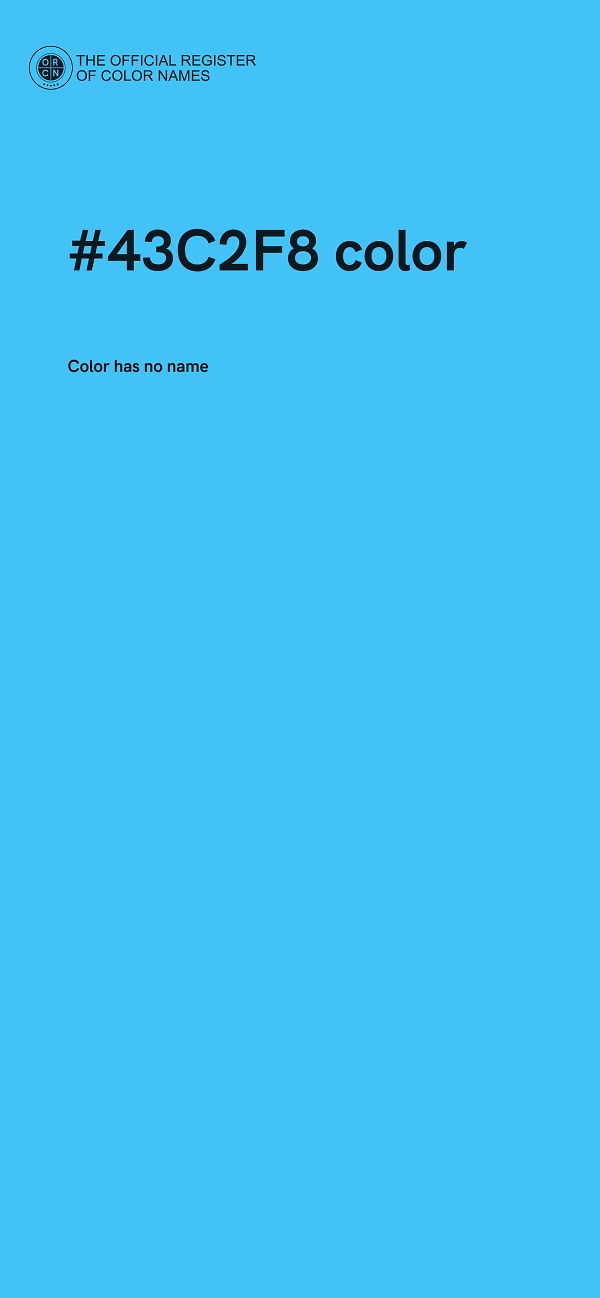 #43C2F8 color image