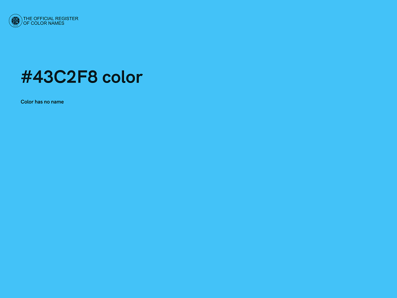 #43C2F8 color image