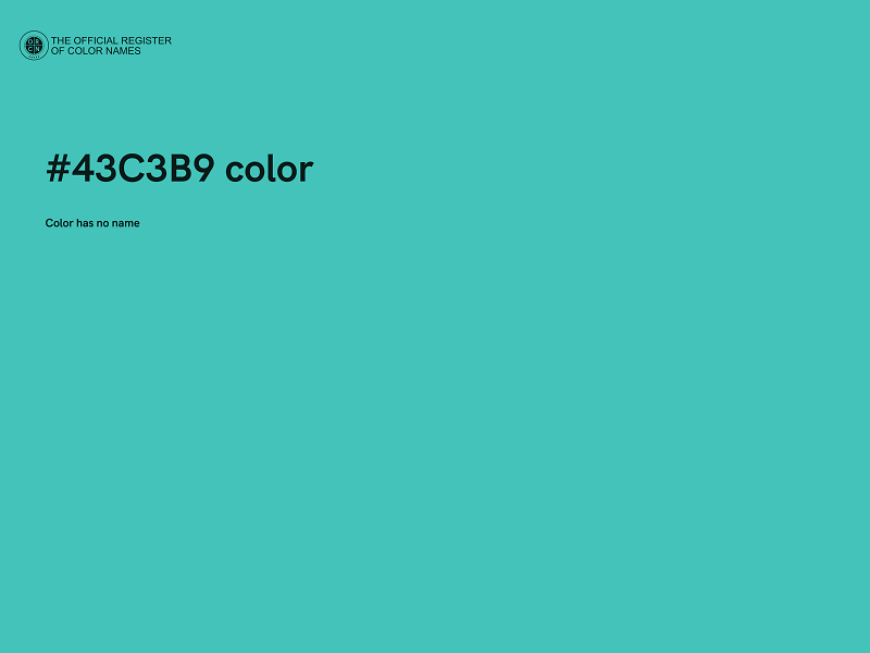 #43C3B9 color image