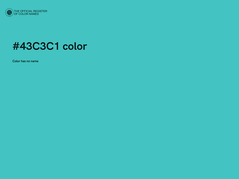 #43C3C1 color image