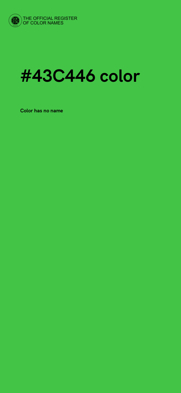 #43C446 color image