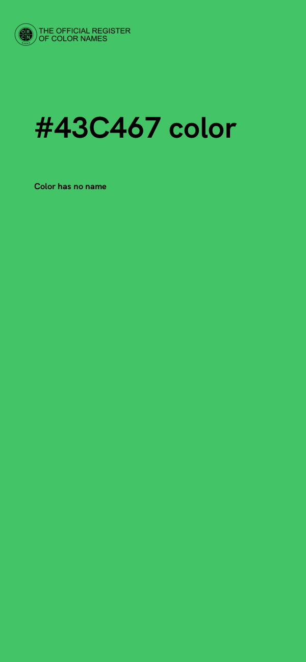 #43C467 color image