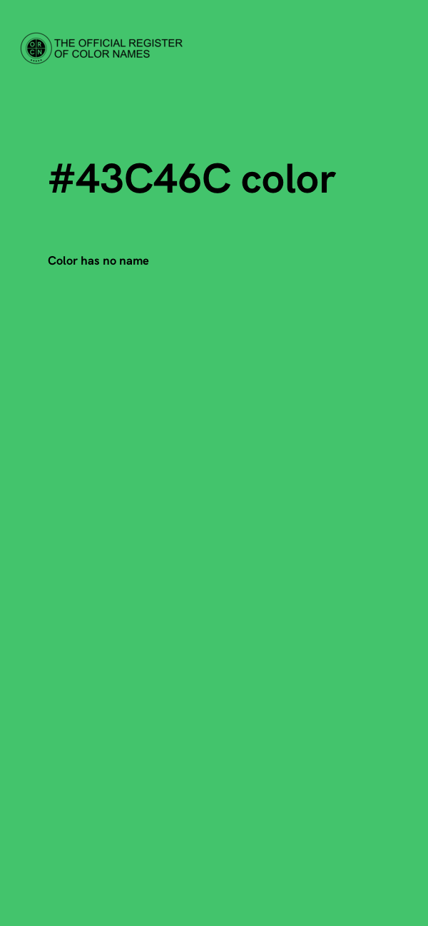 #43C46C color image