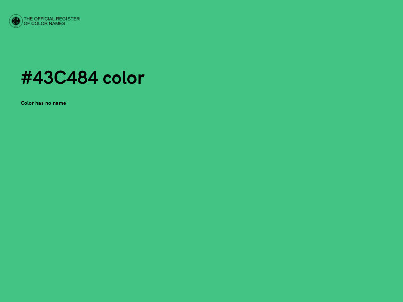 #43C484 color image