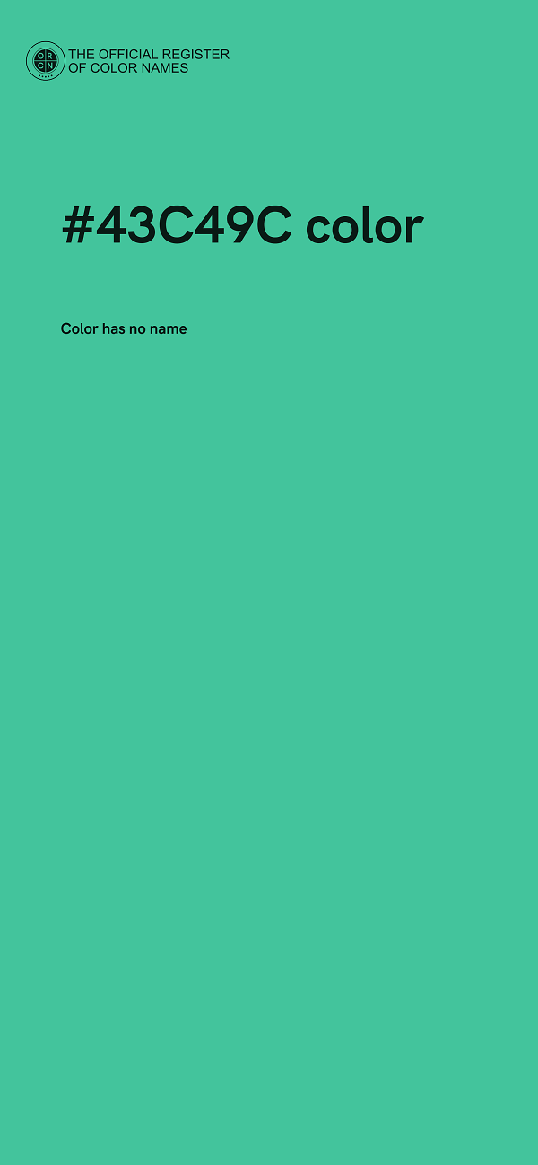 #43C49C color image