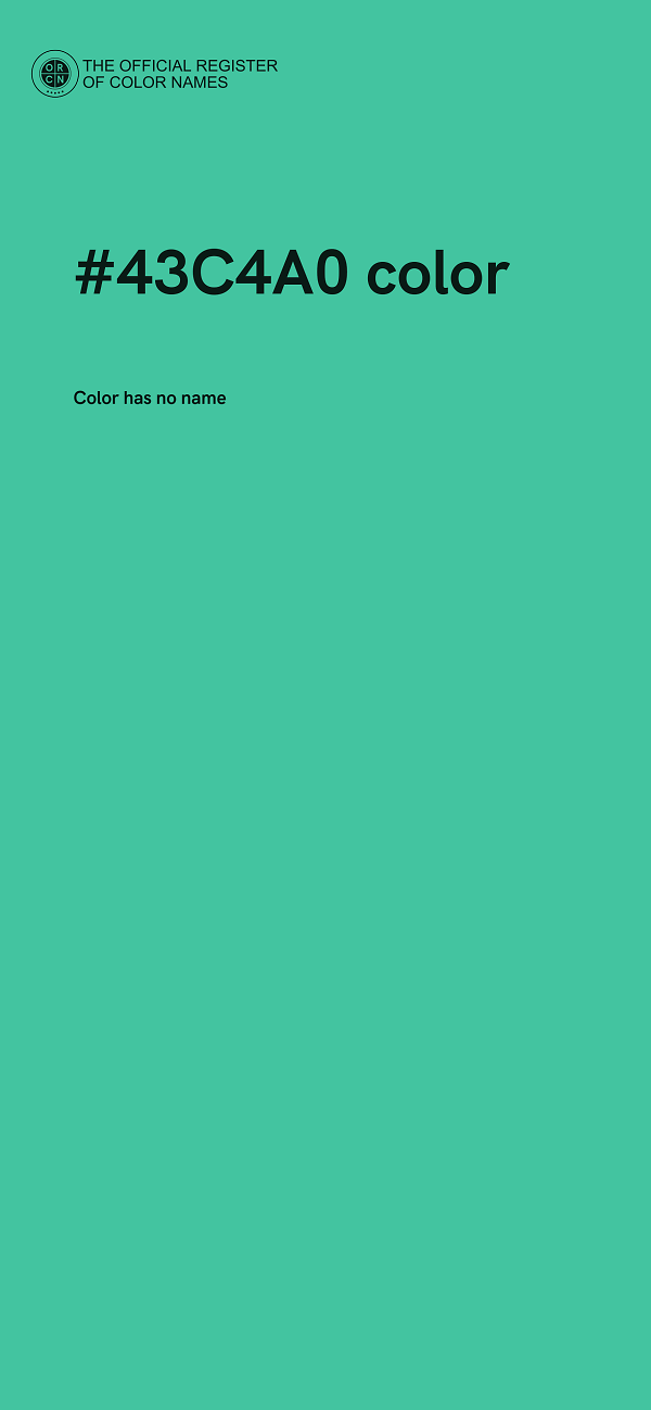 #43C4A0 color image