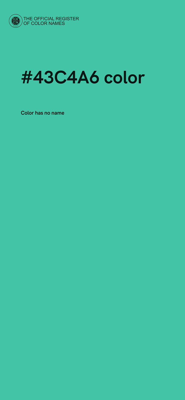 #43C4A6 color image