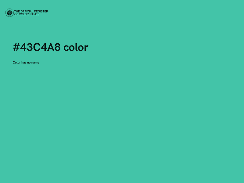 #43C4A8 color image