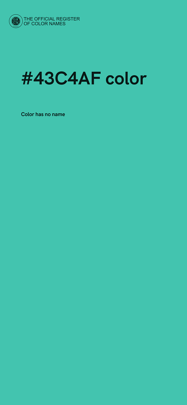 #43C4AF color image