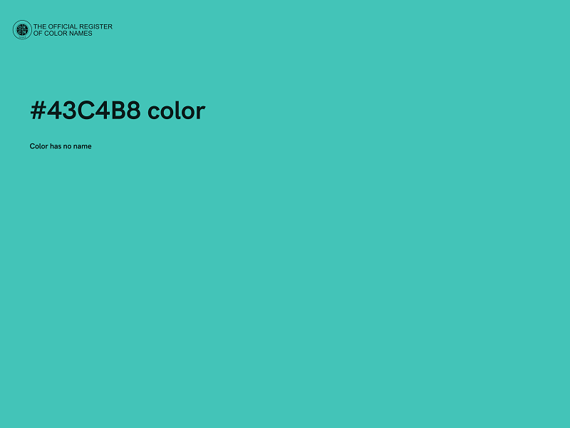 #43C4B8 color image