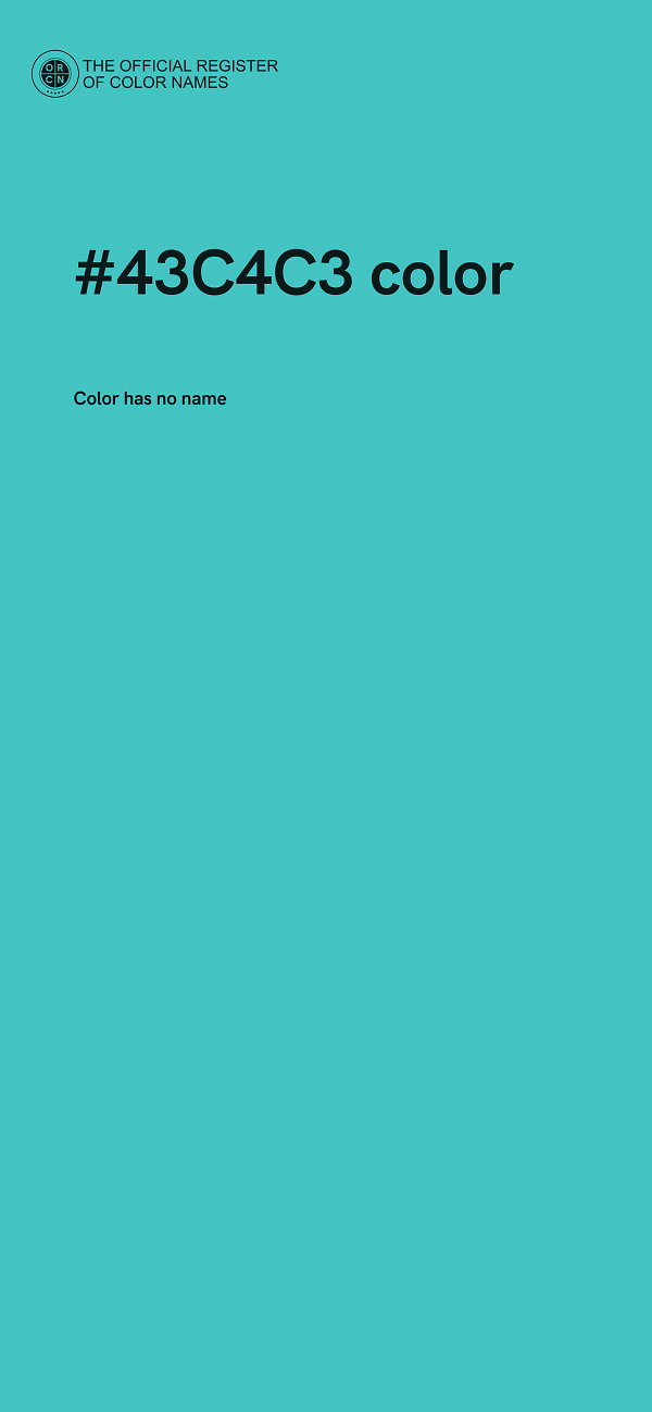 #43C4C3 color image