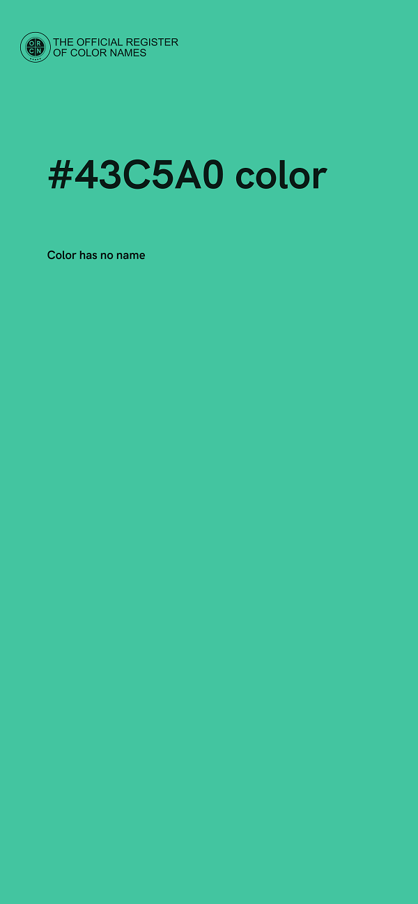 #43C5A0 color image