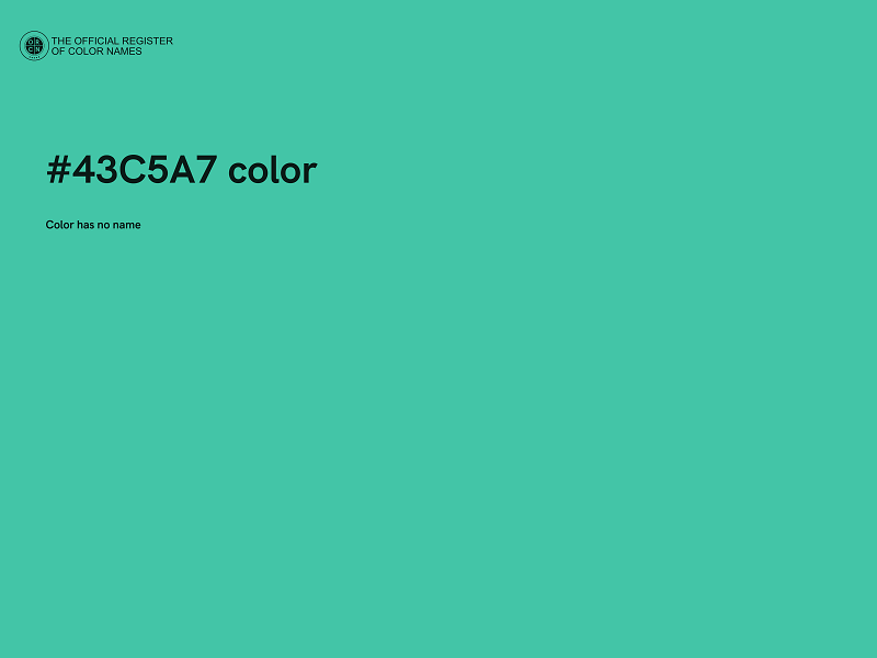 #43C5A7 color image