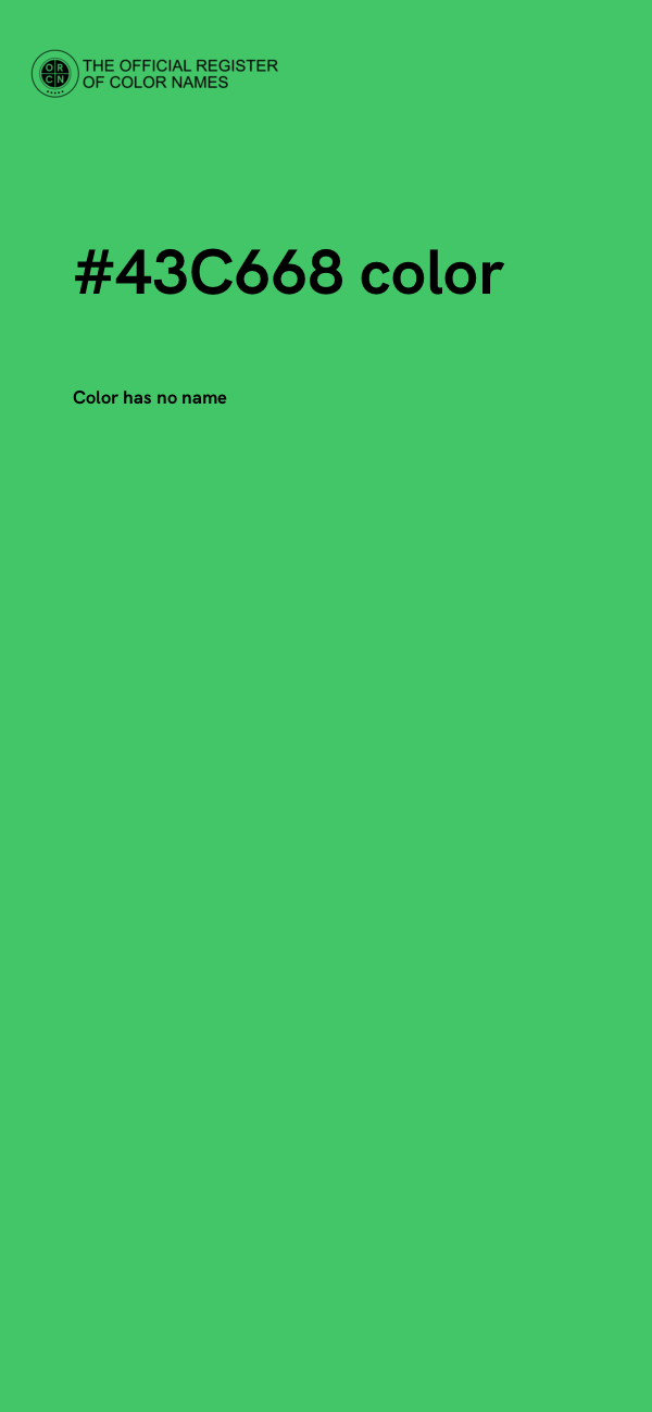 #43C668 color image