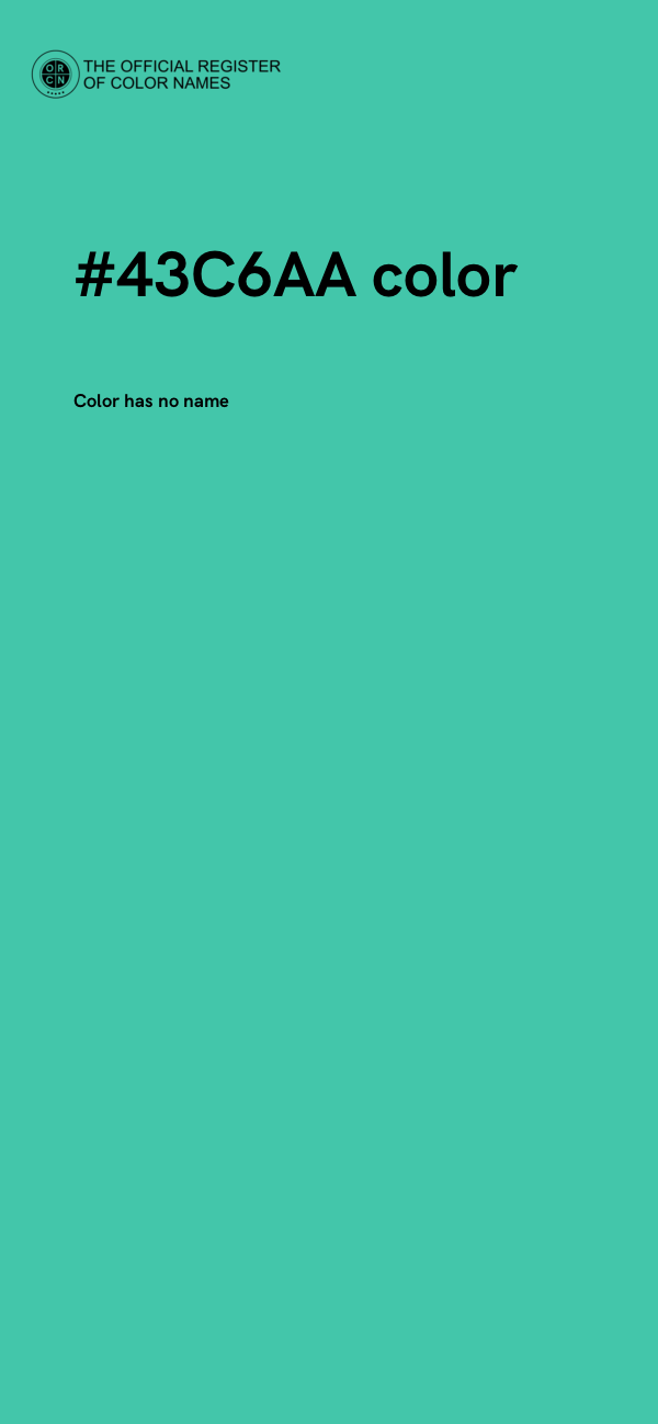 #43C6AA color image