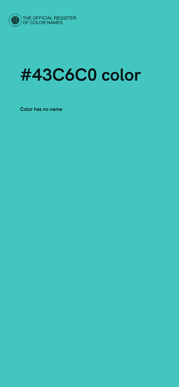 #43C6C0 color image