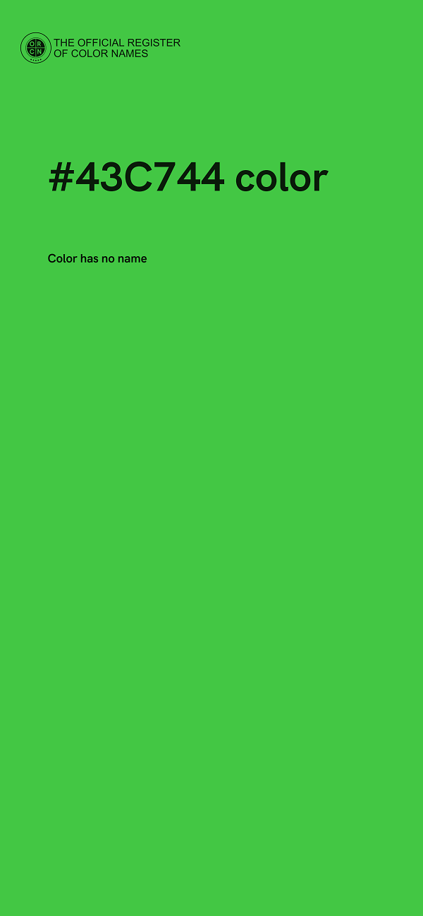 #43C744 color image