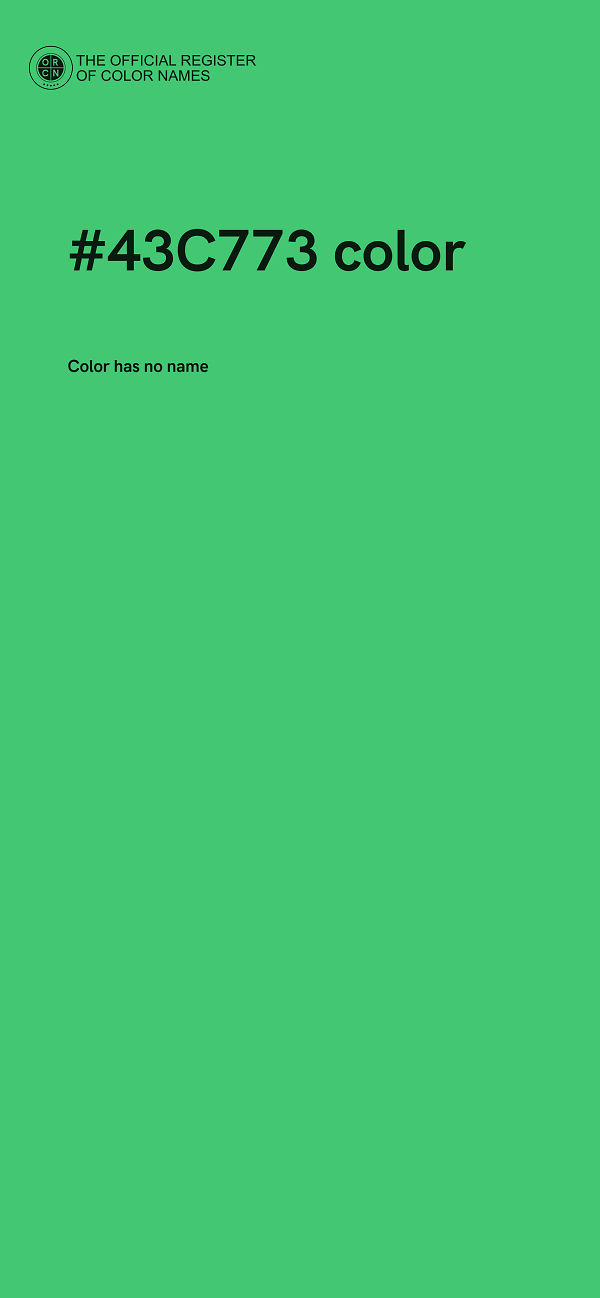 #43C773 color image