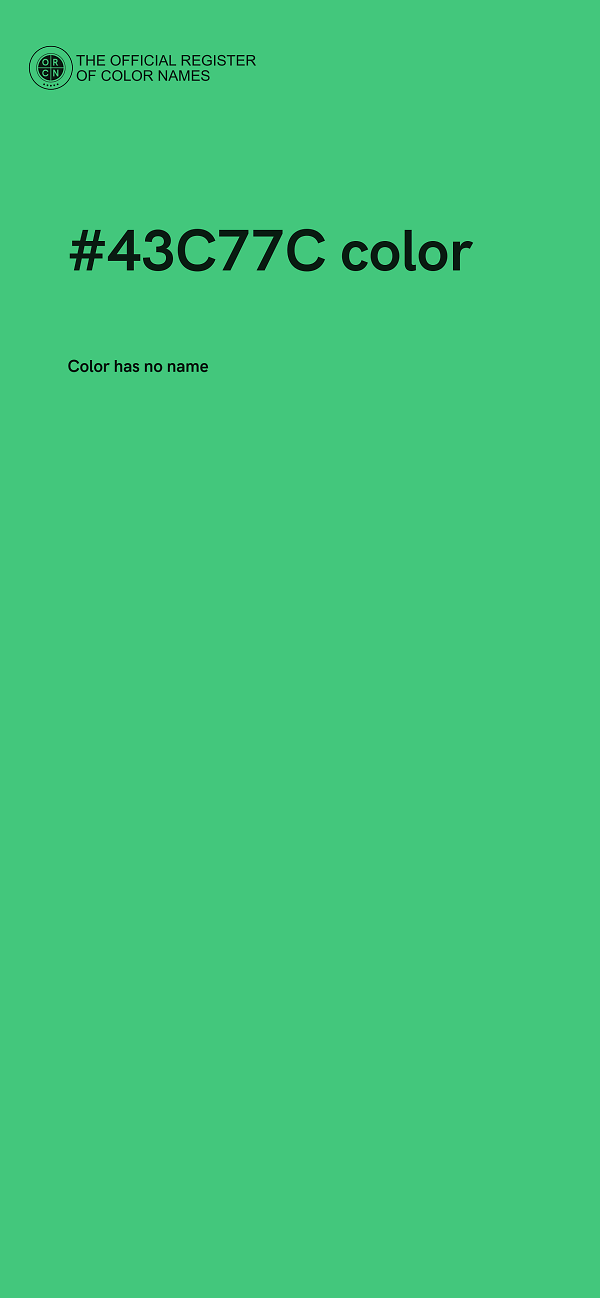 #43C77C color image