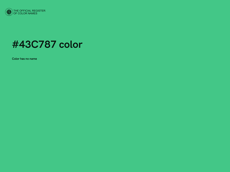 #43C787 color image