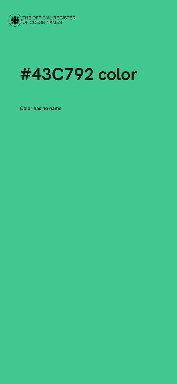 #43C792 color image