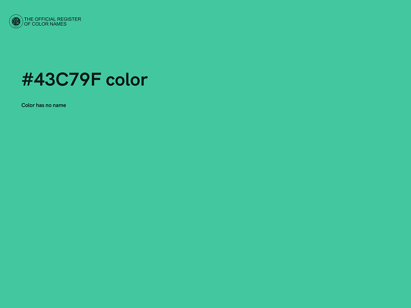 #43C79F color image